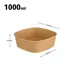 1000ml 168 disposable square paper salad bowl 