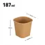187ml 70 square paper cup