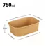 750ml 170x120 disposable rectangle paper salad bowl