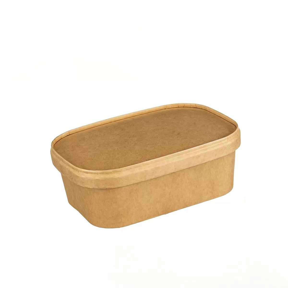 rectangle paper bowl with paper lid