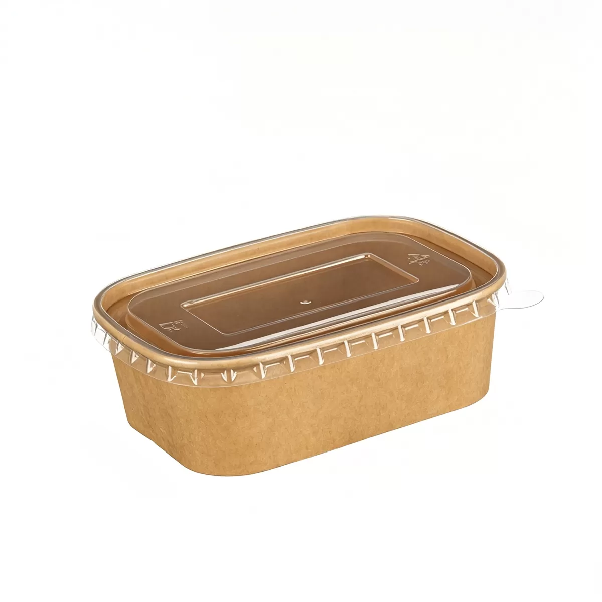 rectangle paper bowl with pp lid