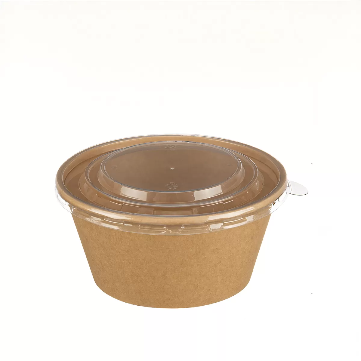 round paper bowl with pet lid