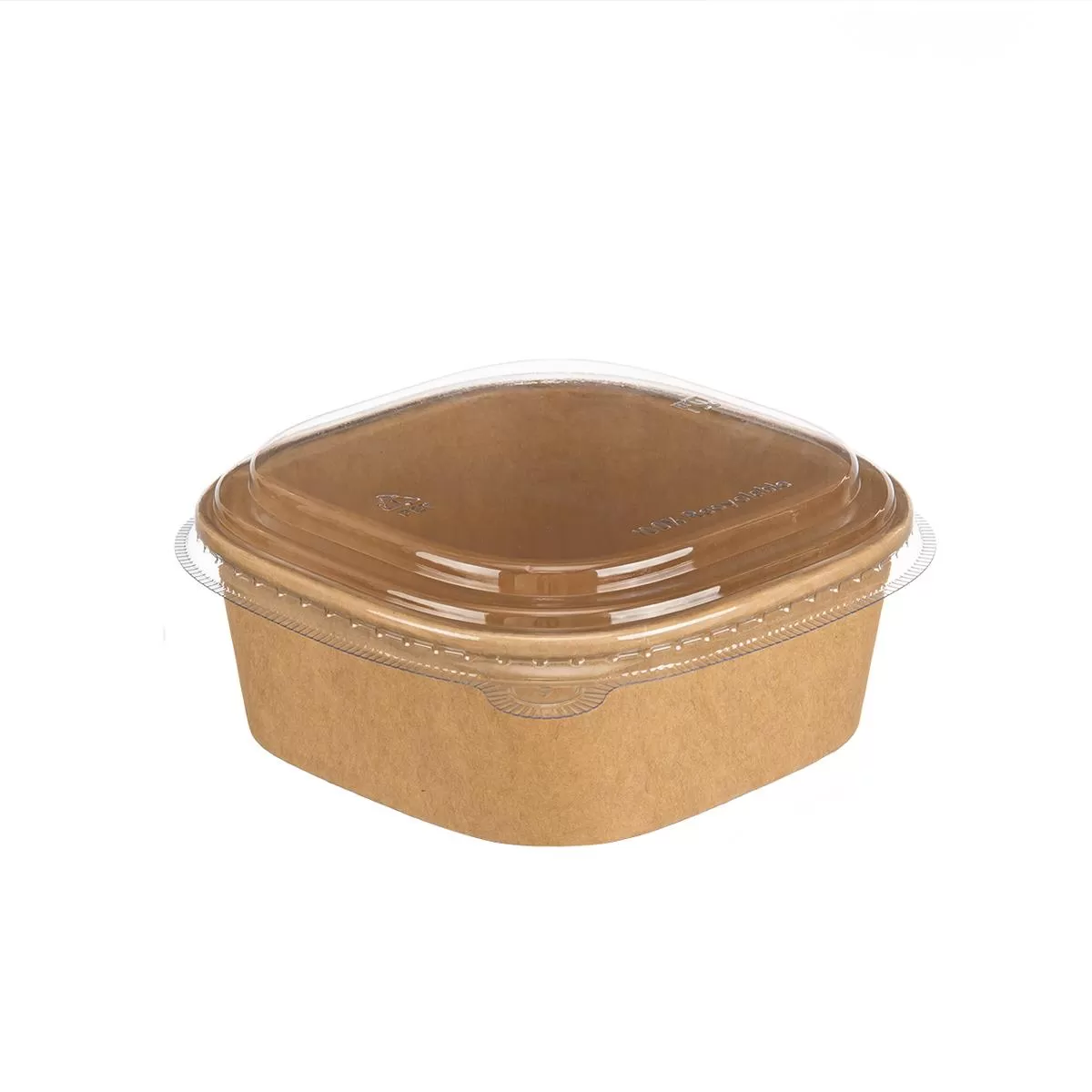 Square Paper Bowl With PET Lid