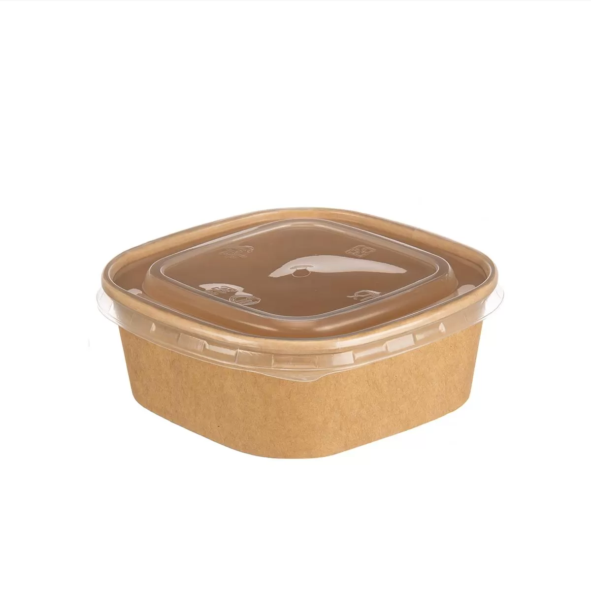 Square Paper Bowl With PP Lid